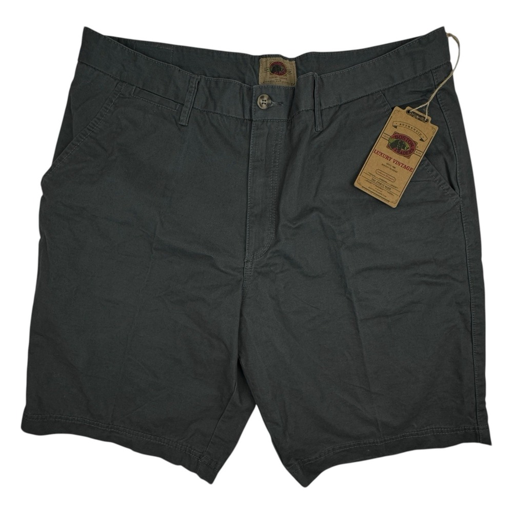 Boston Traders Men's Size 40 Flat Front Shorts Brushed‎ Twill Charcoal Gray NWT